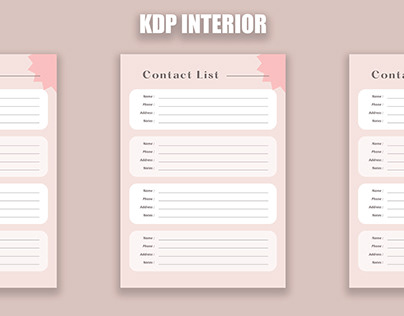 Contact list kdp interior