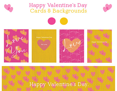 Happy Valentine's Day cards & Background