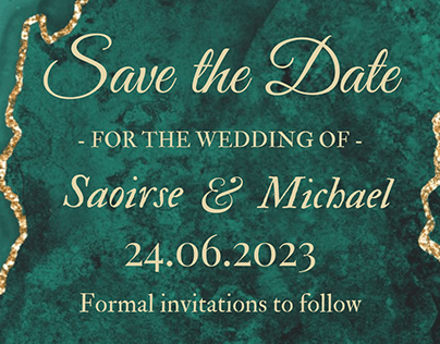 Irish Wedding Save The Date