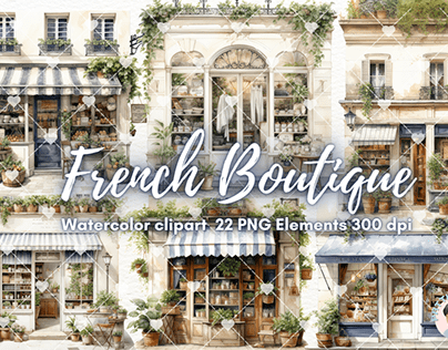 French boutique clipart