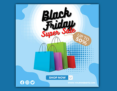 Free Black Friday Super Sales Social Media Post