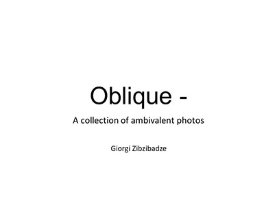 Oblique- a photo project