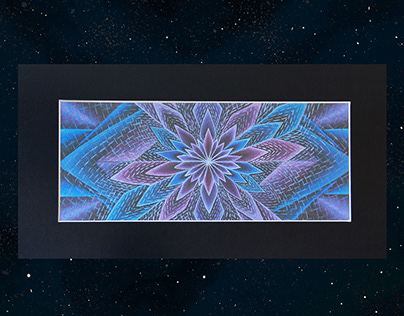 Blue Lotus - Original Acrylic on Canvas Paper