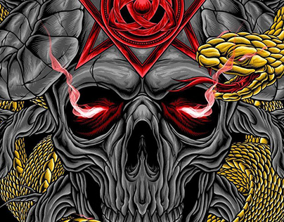 poisonous skull illustration