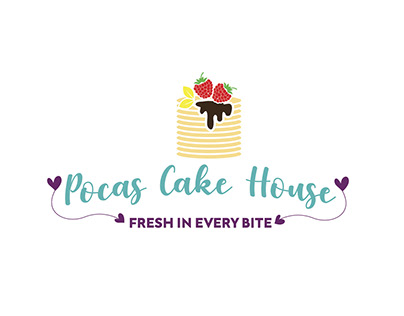 Pocas Cake House Logo Identity