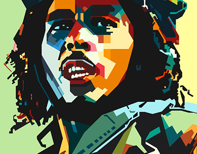 Bob Marley Pop Art WPAP