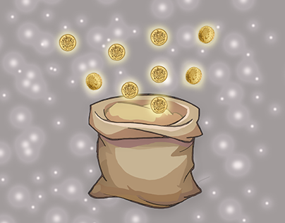 Gold Coin Bag