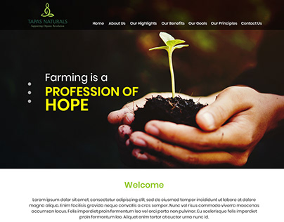 Farming UI Concept Design - Tapas Naturals