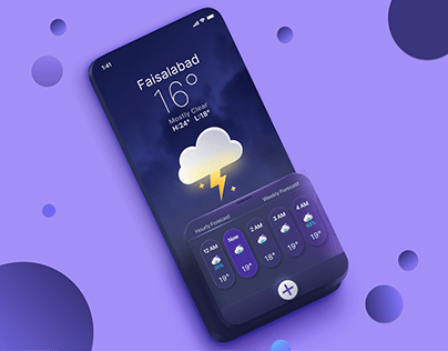 Project thumbnail - Weather application ui design