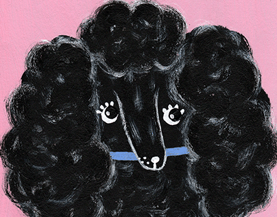 Black Poodle Portrait