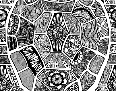 Tortoise Shell Sketch Pattern