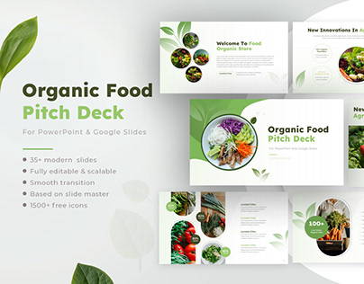 Organic Food Pitch Deck Presentation Template