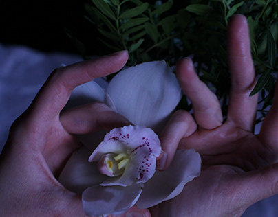 hands and flowers