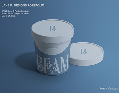 BEAM Vegan Ice Cream Logo & Packaging Design