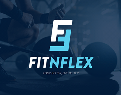 FITNFLEX Gym center logo design