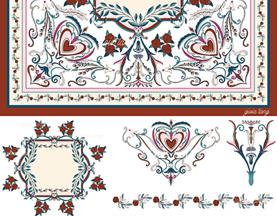 Project thumbnail - Valentine's Day pattern design