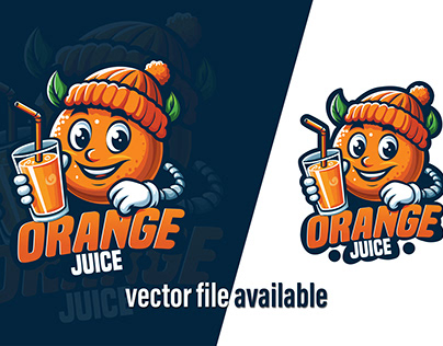 Orang juice mascot logo design