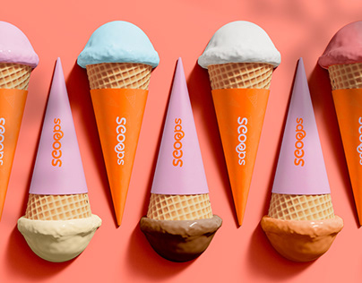 Scoops Ice Cream Logo Design