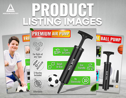 Amazon Listing Infographics || Sports Ball Air Pump