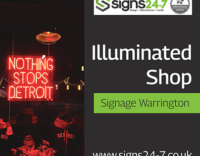 Illuminated Shop Signage Warrington