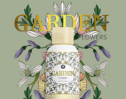 Garden Flowers - Packaging illustration