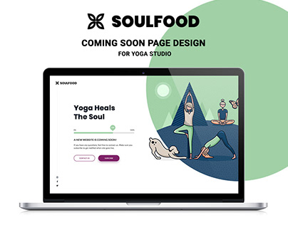 SoulFood - Coming Soon Page Design For Yoga Studio