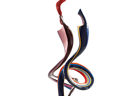 "Colored Dance" Abstract Sculpture by Gadi Fraiman
