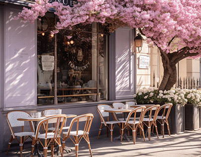 Montmartre | Café des Lilas . AI