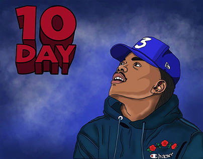 Chance the Rapper's "10 Day" album (front+back cover)