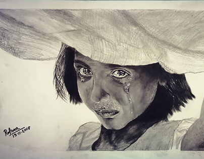 Crying girl sketch