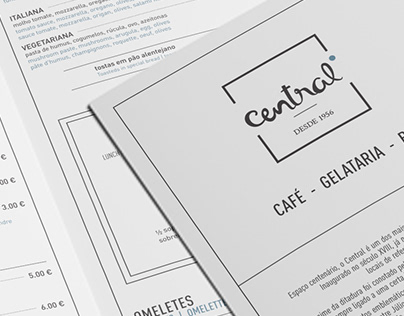 Café Central menus (2017)