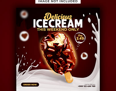 Icecream Social Media Post Design