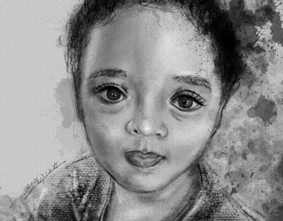 Kid portrait #iPadPro #Procreate 171225