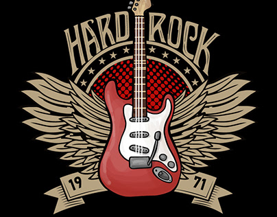 Hard rock t-shirt design