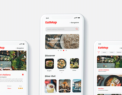 EatMap - Food App UI Design