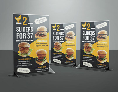 Bernies Burger Bus: Drink Menu and Slider Promotion