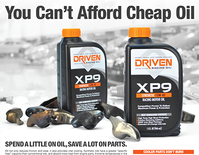Driven Racing Oil Ads
