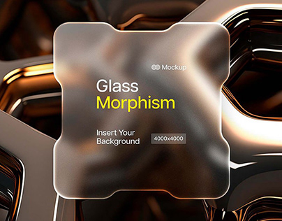 [FREE] GLASS MORPHISM CHIP CARD MOCKUP