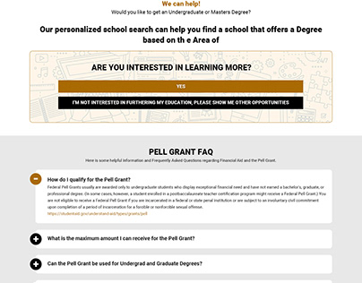 Education Landing Page | Landing Page | Web Layout
