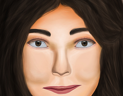 Girl Face Digital Painting
