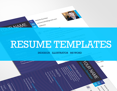 Free creative resume templates- MS Word, Indesign