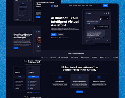 AI Chatbot Landing Page Design