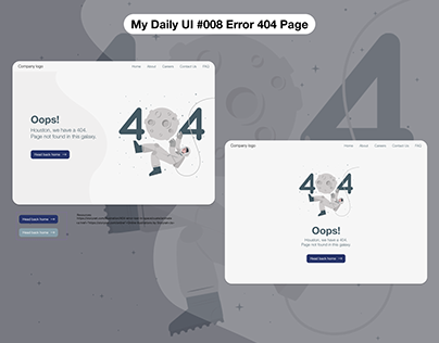 My Daily UI #008 - Error 404 Page
