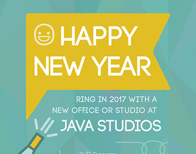 "Happy New Year" Flyer for Java Studios