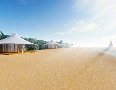 Glamping Resort Ideas: Luxury Glamping Tent on Island