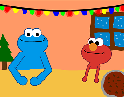 Cookie Monster & Elmo Christmas Animation