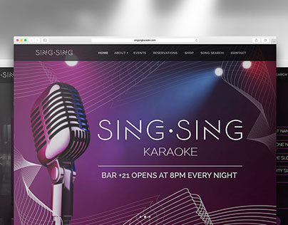 SING SING Karaoke bar Website & Maquette | 2016