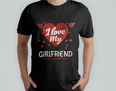 I Love My Girlfriend Valentine Day Premium T-Shirt