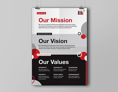 YRCI Mission, Vision & Values Poster