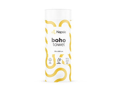 Product packaging // Napsie Boho towel